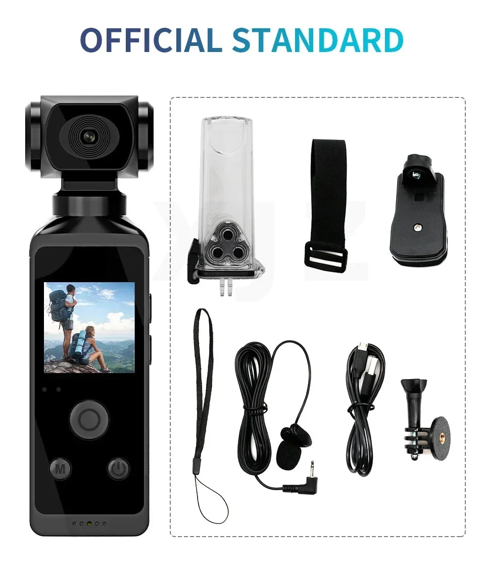 Mini Action Camera with 270° Rotatable Lens – Full HD Pocket Cam for Travel, Sports & Vlogging