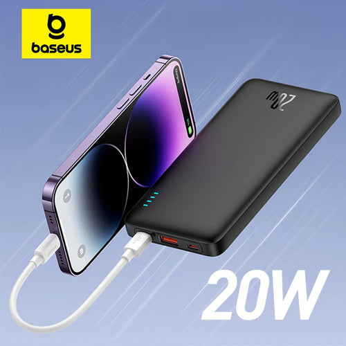 Baseus 20W Fast Charge Power Bank – 10,000mAh Portable Charger