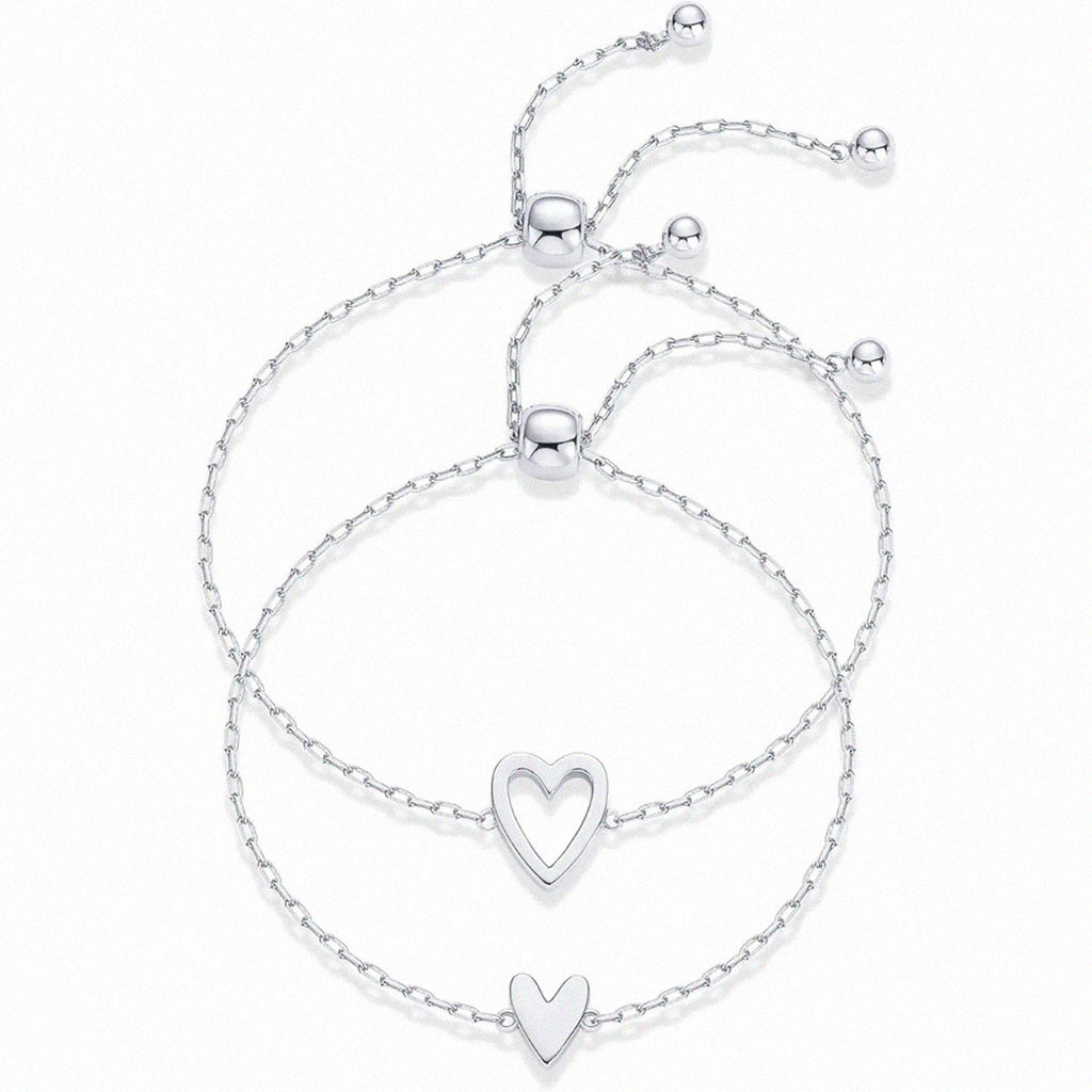 Matching Hearts Bracelet Set