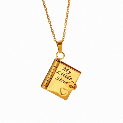 My Little Star Love Book Necklace - Daughter