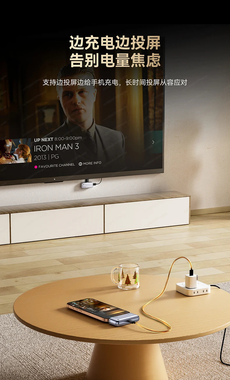 2025 Wireless HDMI Display Dongle, Point-to-Point Connection for Phone to TV, No Internet Required, Plug & Play