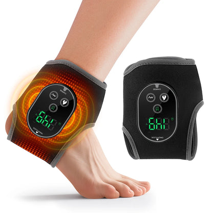 Electric Foot Massager Vibration Relaxation Ankle Massager Warm Hot Compress Ankle Brace Joint Sprain Support Ankle Protection
