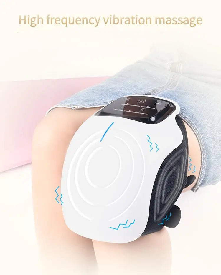Protable Knee Massager Knee Joint Muscles Relaxtion Equipment Elbow Shoulder Massage Machine Easy to Use for Family and Friends - Septhia