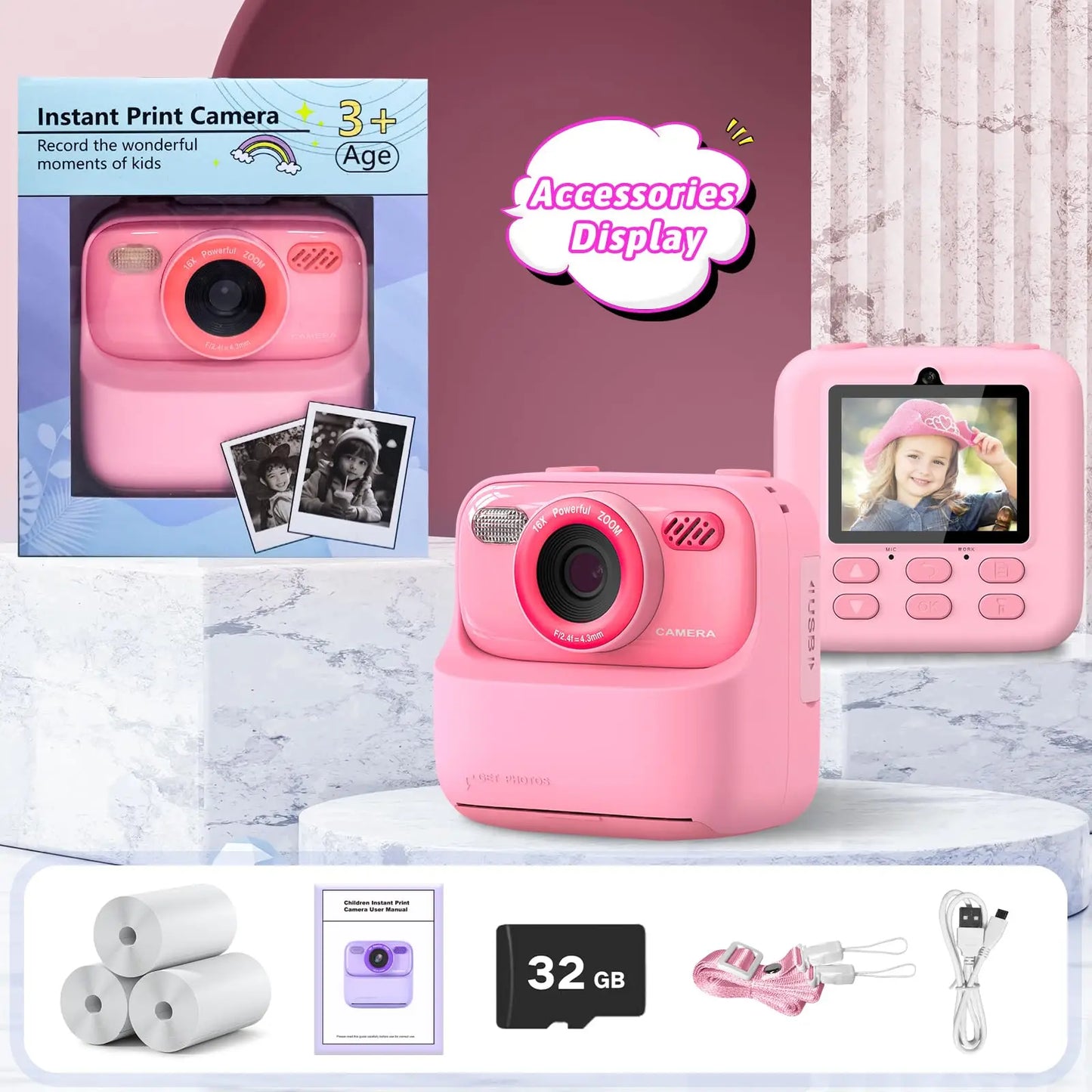 Kids Instant Print Camera