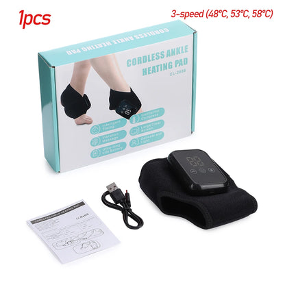 Electric Foot Massager Vibration Relaxation Ankle Massager Warm Hot Compress Ankle Brace Joint Sprain Support Ankle Protection