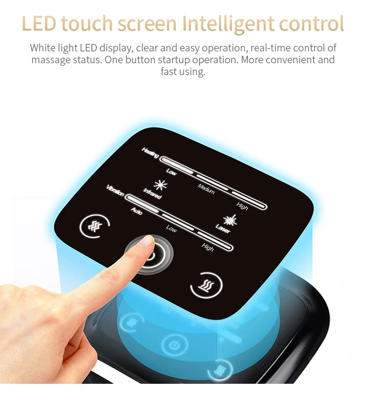 Protable Knee Massager Knee Joint Muscles Relaxtion Equipment Elbow Shoulder Massage Machine Easy to Use for Family and Friends - Septhia