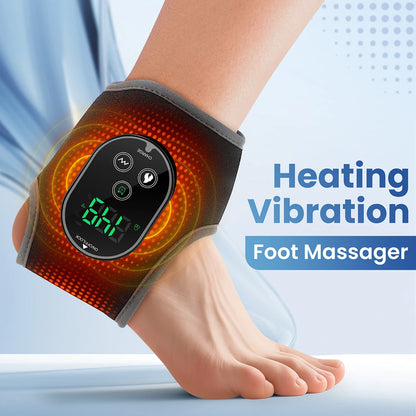 Electric Foot Massager Vibration Relaxation Ankle Massager Warm Hot Compress Ankle Brace Joint Sprain Support Ankle Protection