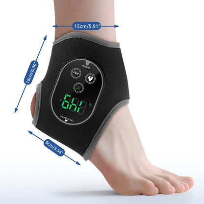 Electric Foot Massager Vibration Relaxation Ankle Massager Warm Hot Compress Ankle Brace Joint Sprain Support Ankle Protection