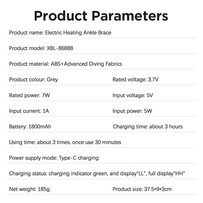 Electric Foot Massager Vibration Relaxation Ankle Massager Warm Hot Compress Ankle Brace Joint Sprain Support Ankle Protection