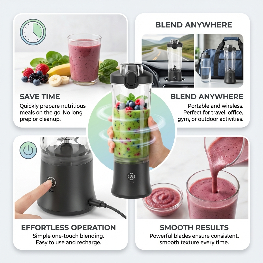 Black Portable Blender